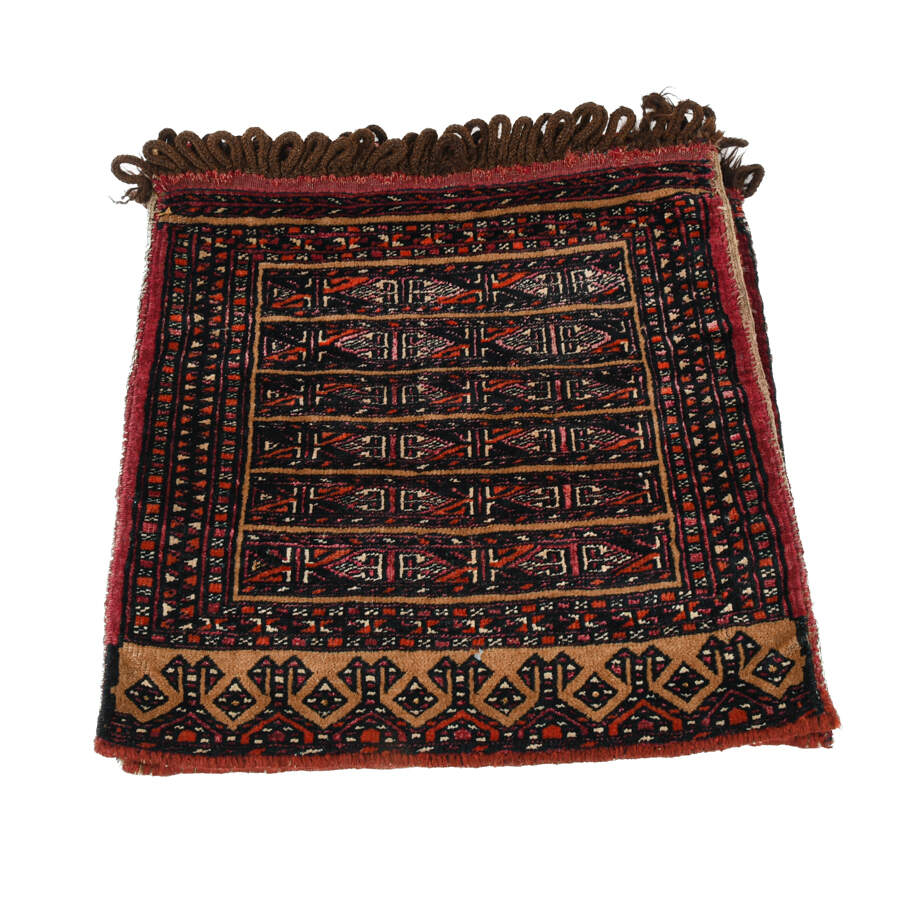 Traditional Turkmen Khorjin Camel Saddle Bag Rug-5