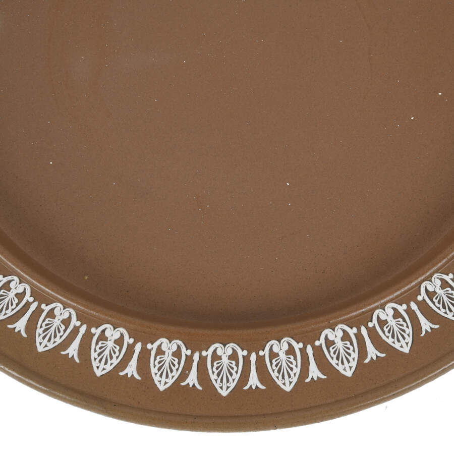 Victorian English Jasperware Ivy Leaf Cheeseplate-3