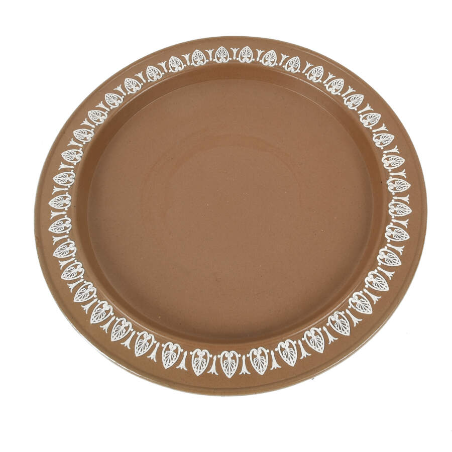 Victorian English Jasperware Ivy Leaf Cheeseplate-2