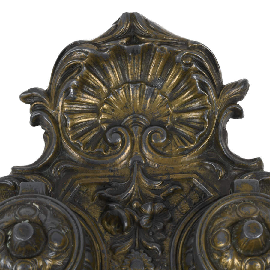 Antique Victorian 19th-Century Ornate Double Inkwell-2