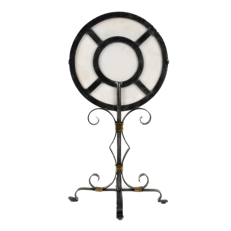 Royal Bonn Marble Roman Soldier Medallion on Stand-2