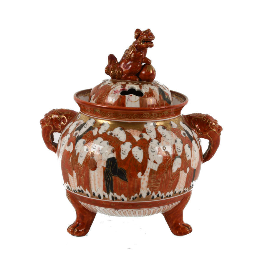 Japanese Kutani Incense Censer Burner-1
