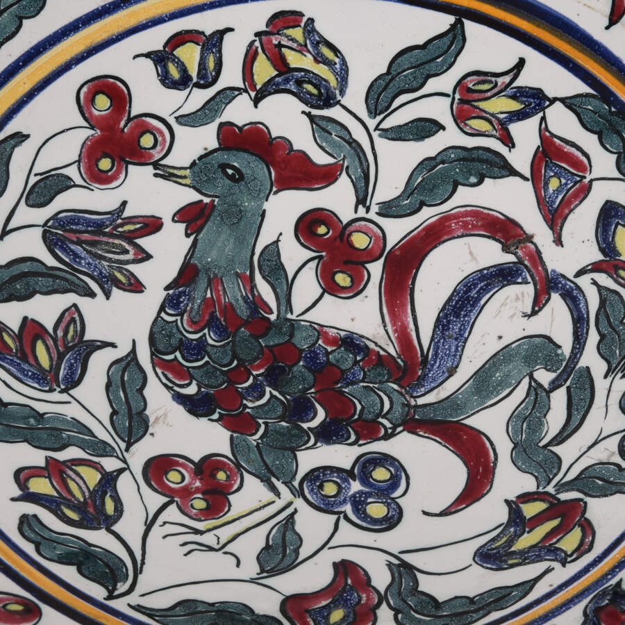 Iznik-Style Pottery Chicken Dish-3