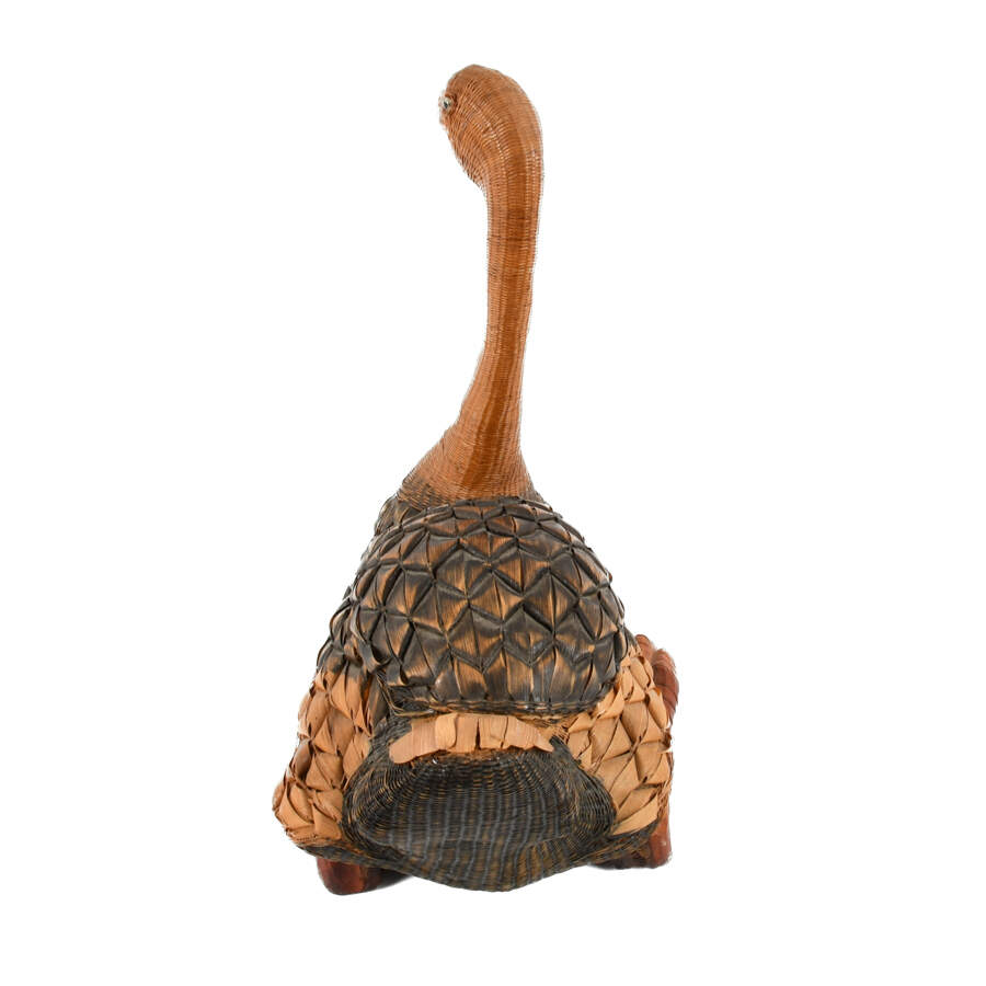 Mid-Century Modern Rattan Zhejiang Handicraft Goose Basket-3