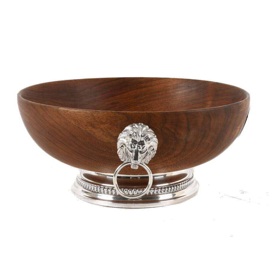 American E.G. Webster & Son Burlwood and Silverplate Trophy Bowl-3