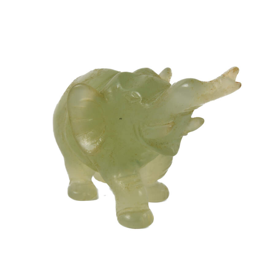Carved Jade Elephant Figure-5