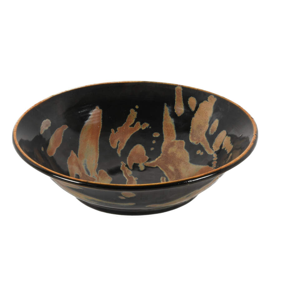 Studio Pottery Drip Glaze Bowl-2