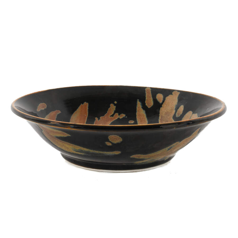 Studio Pottery Drip Glaze Bowl-1