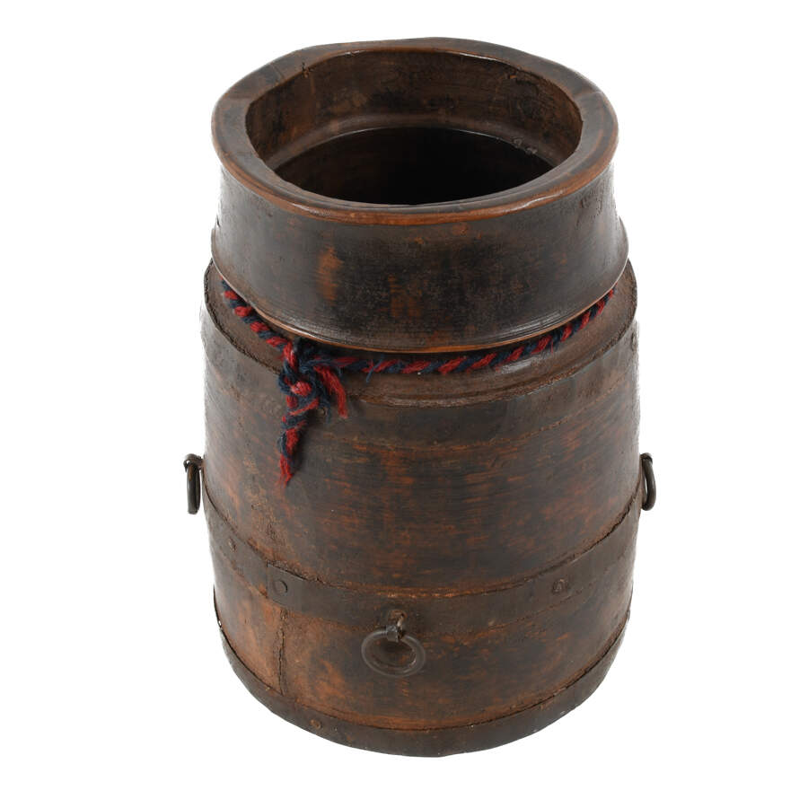 Antique Primitive Grain and Water Bucket-4