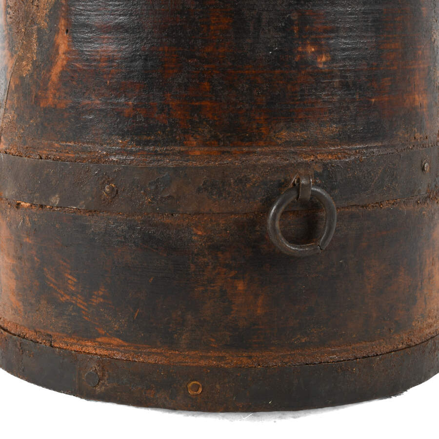 Antique Primitive Grain and Water Bucket-2