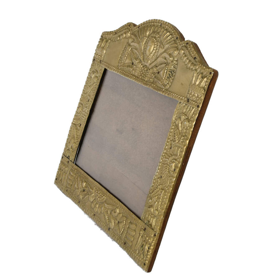 Antique Ornate Hand Hammered Picture Frame-3