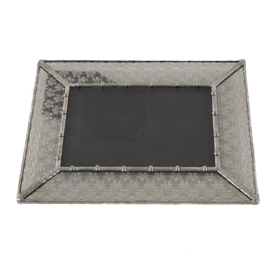 Hand-Made Sandwiched Lace Glass Frame-4