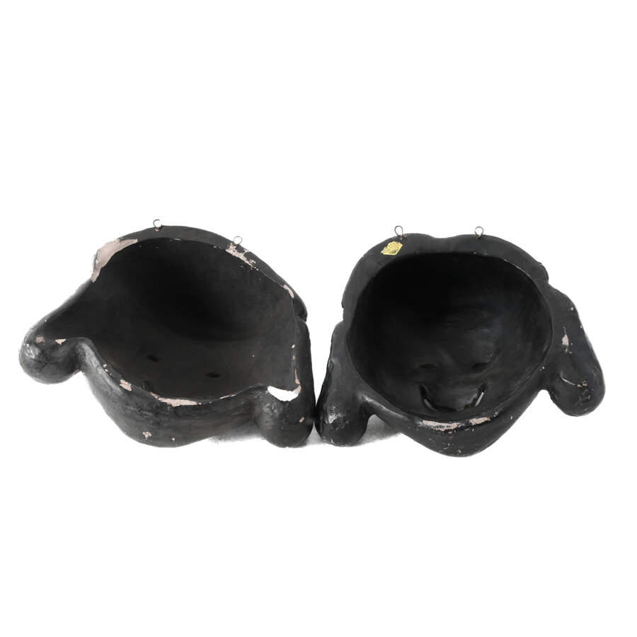 Large Pair Fan Co. Gemstone Smiling Buddhas-8