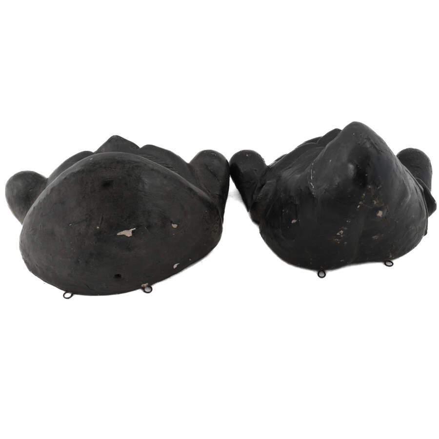 Large Pair Fan Co. Gemstone Smiling Buddhas-3
