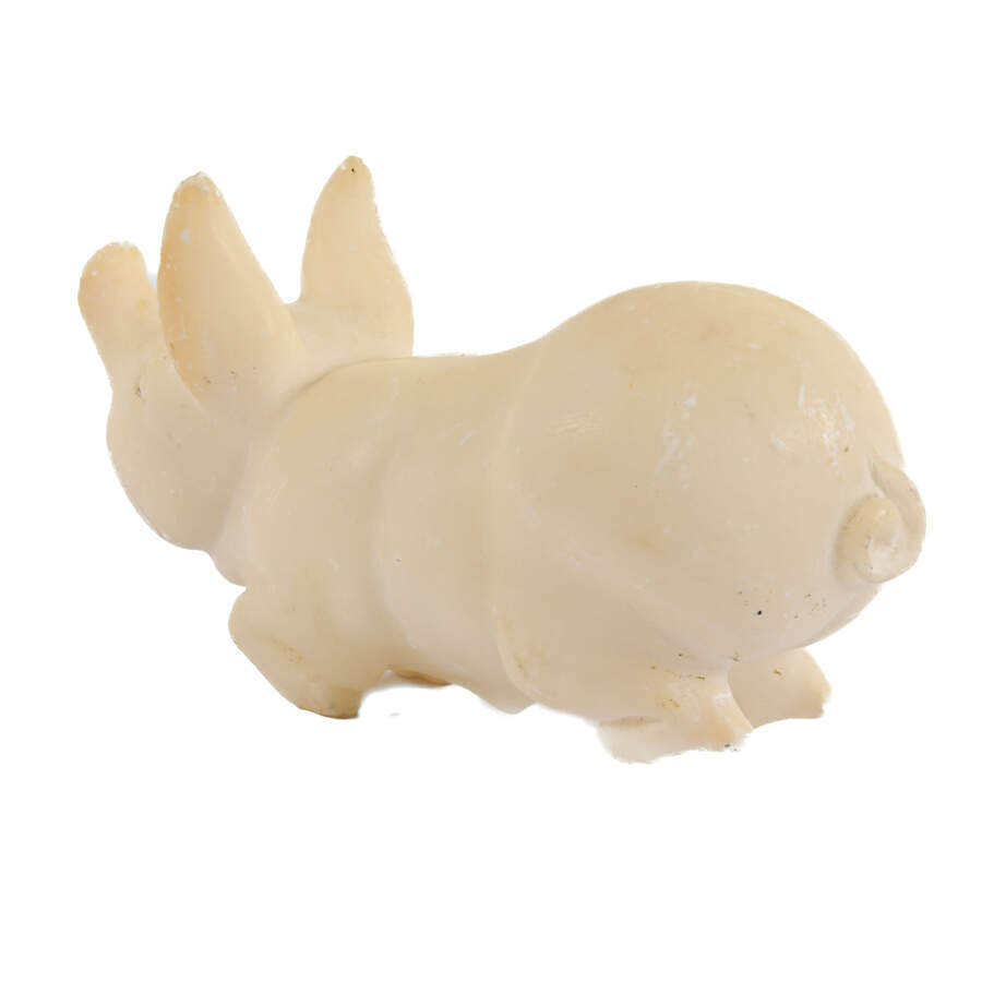 Decorative Carved Alabaster Reclining Pig-4
