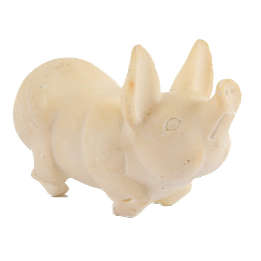 Decorative Carved Alabaster Reclining Pig-2