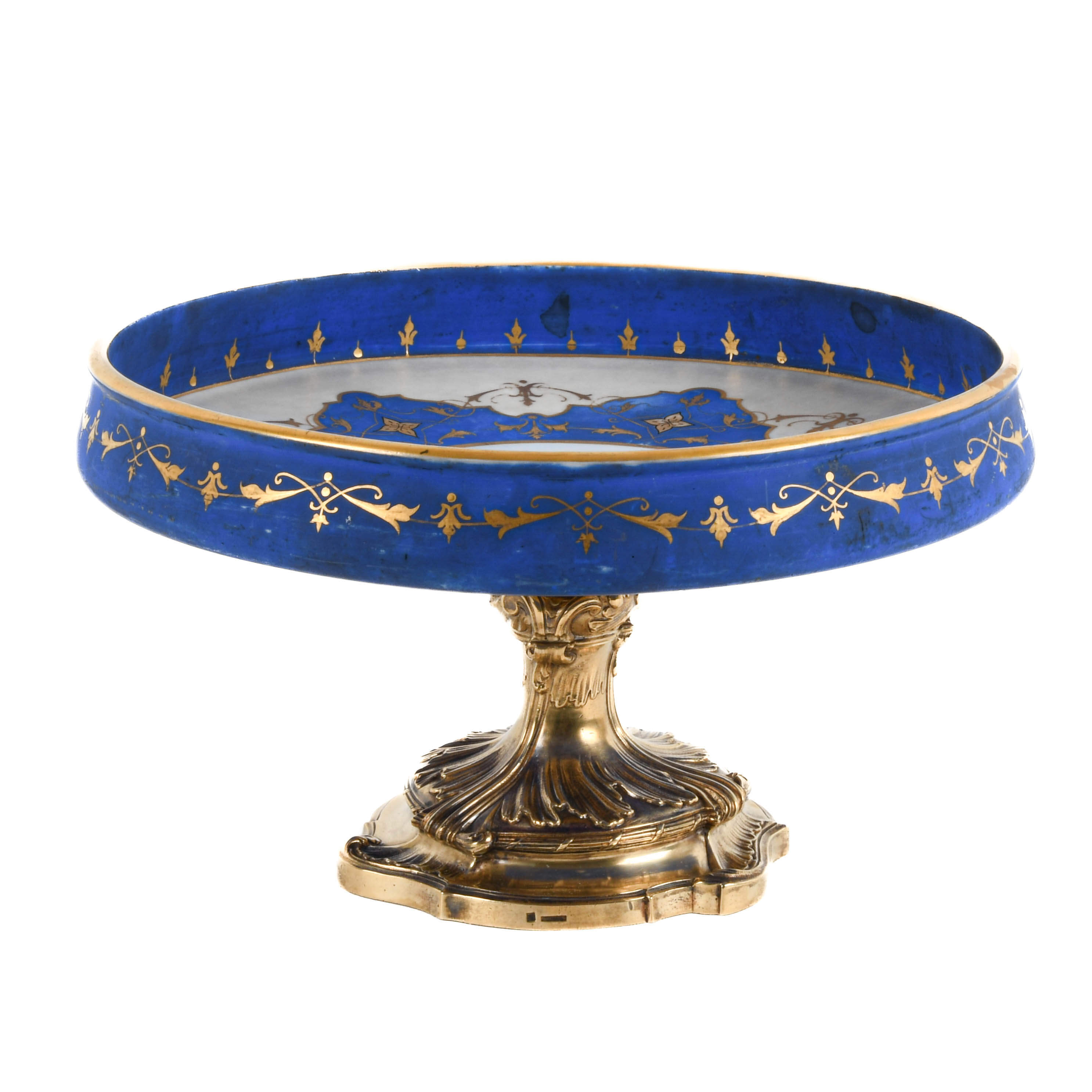 French Hand-Painted Compote Centerpiece-1
