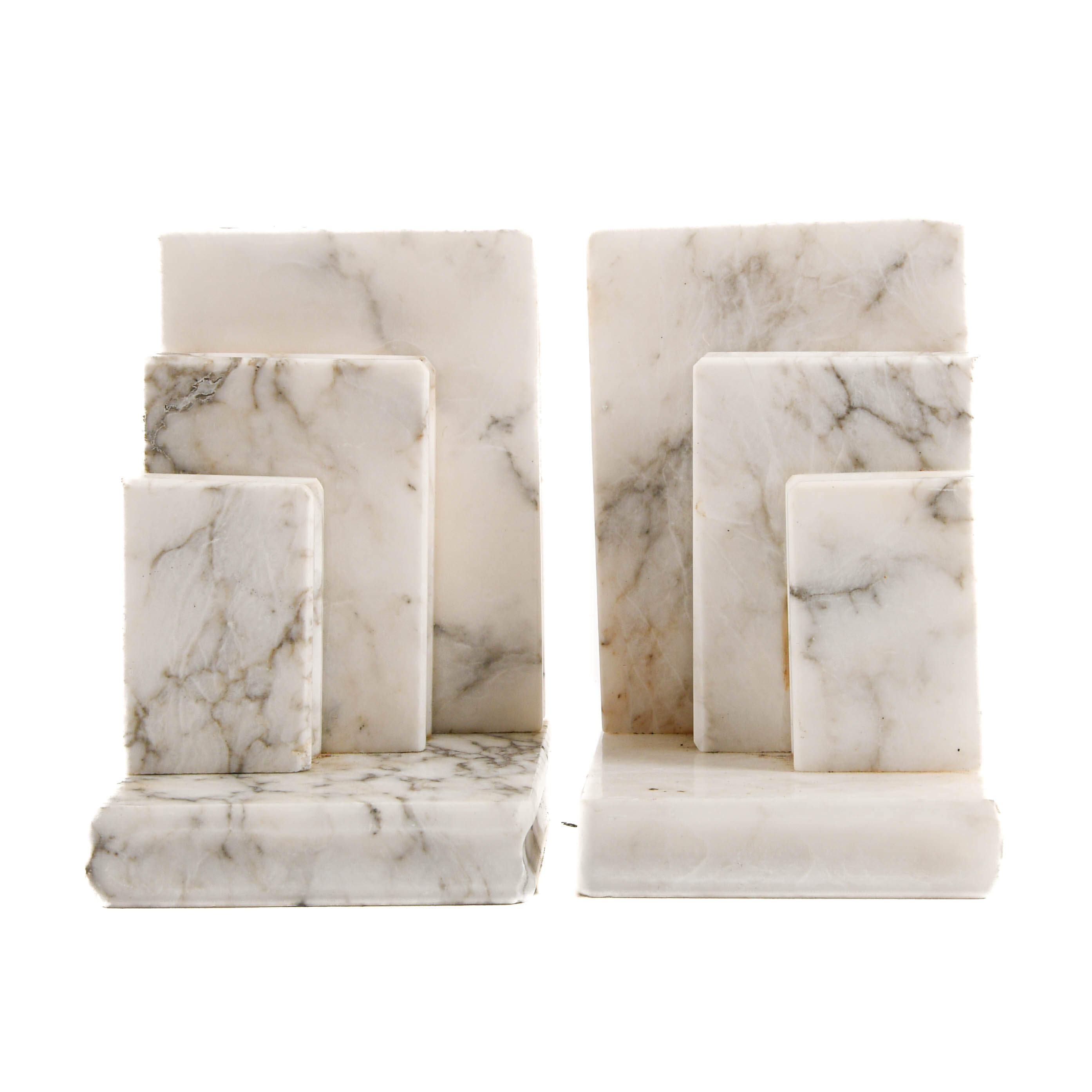 Pair of Sheres Alabaster Bookends-1