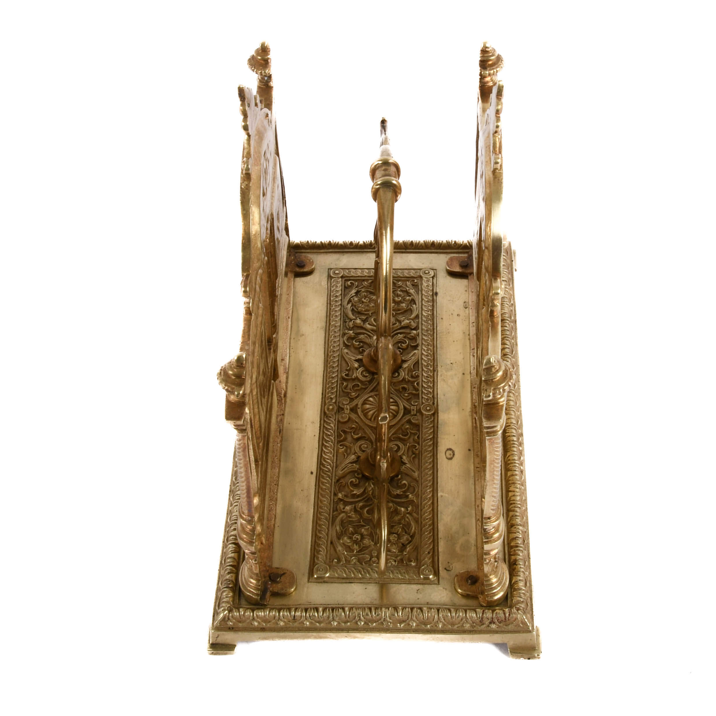 Antique English Neoclassical Brass Letter Holder-5