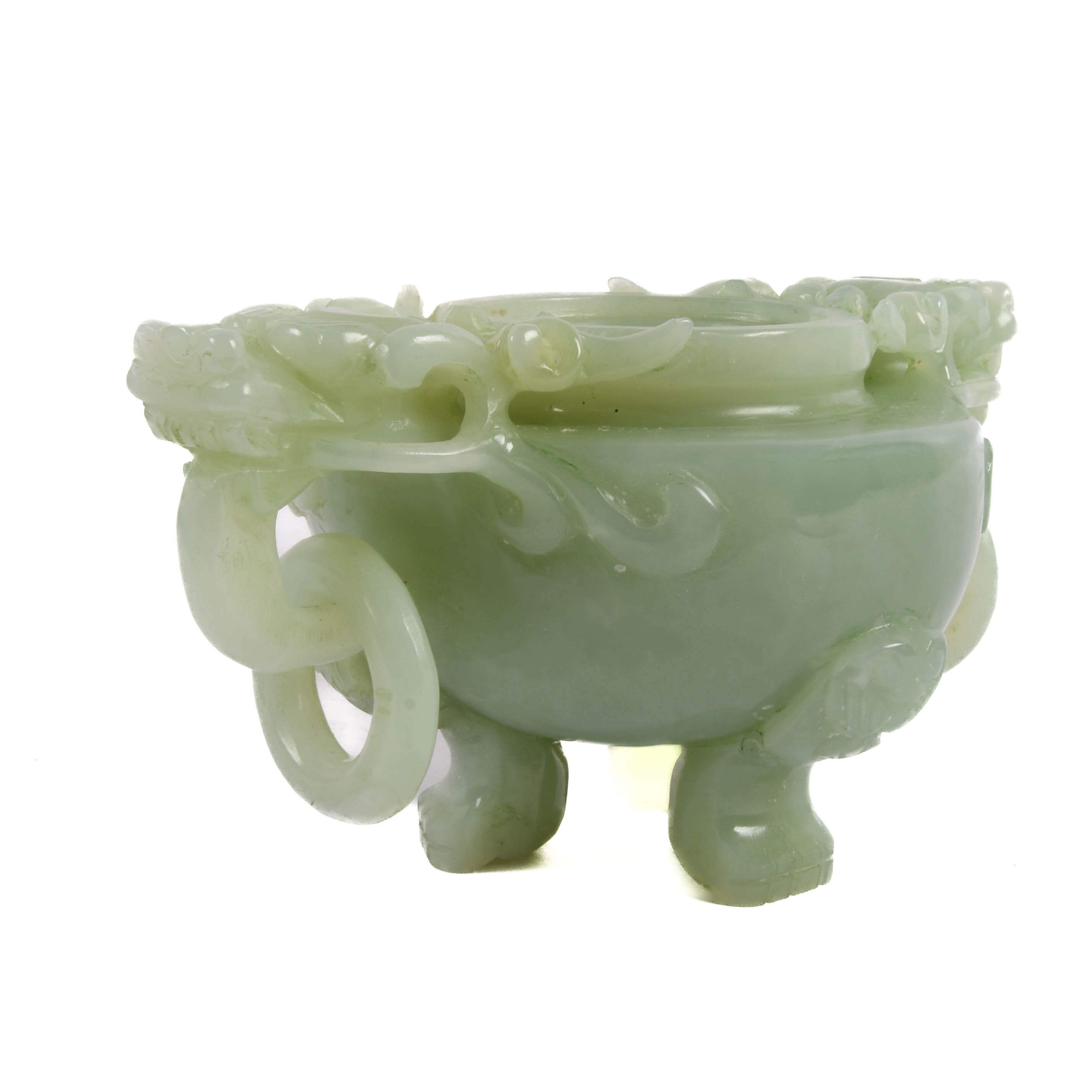 Antique Chinese Carved Jade Incense Censer-3