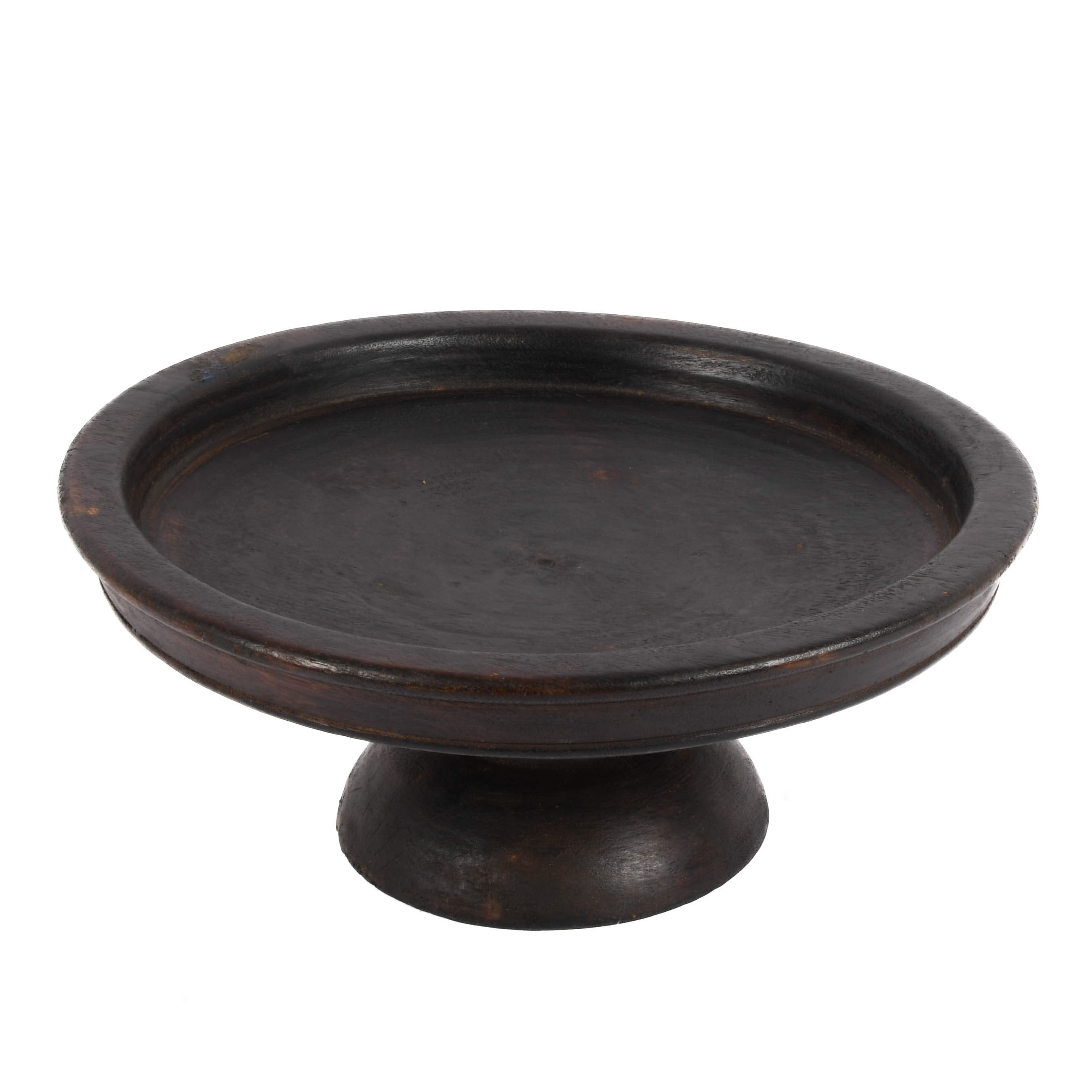 Antique Hand-Carved Wooden Offering Tray-2