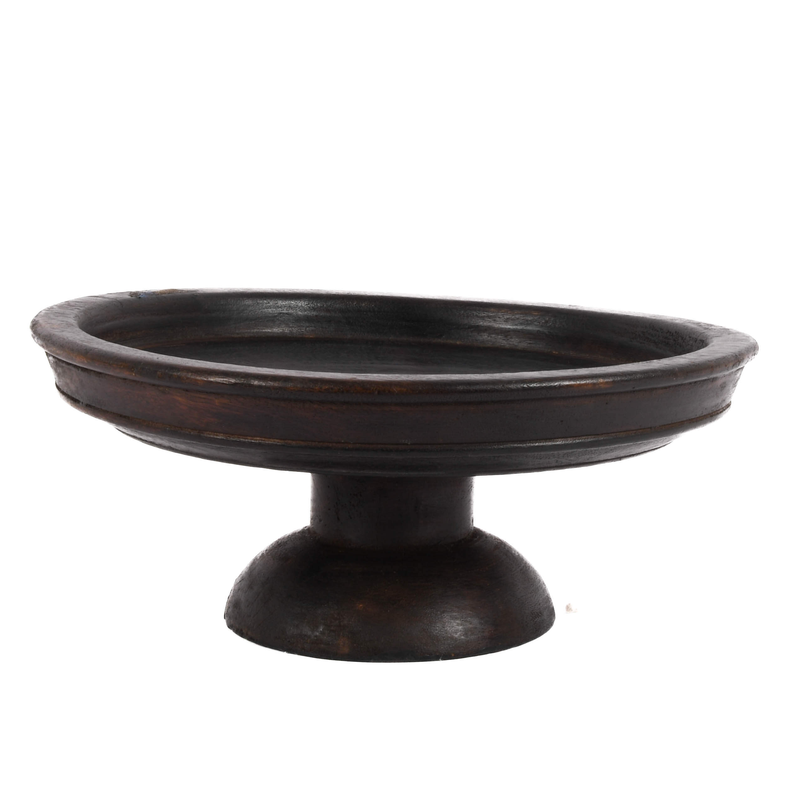 Antique Hand-Carved Wooden Offering Tray-1