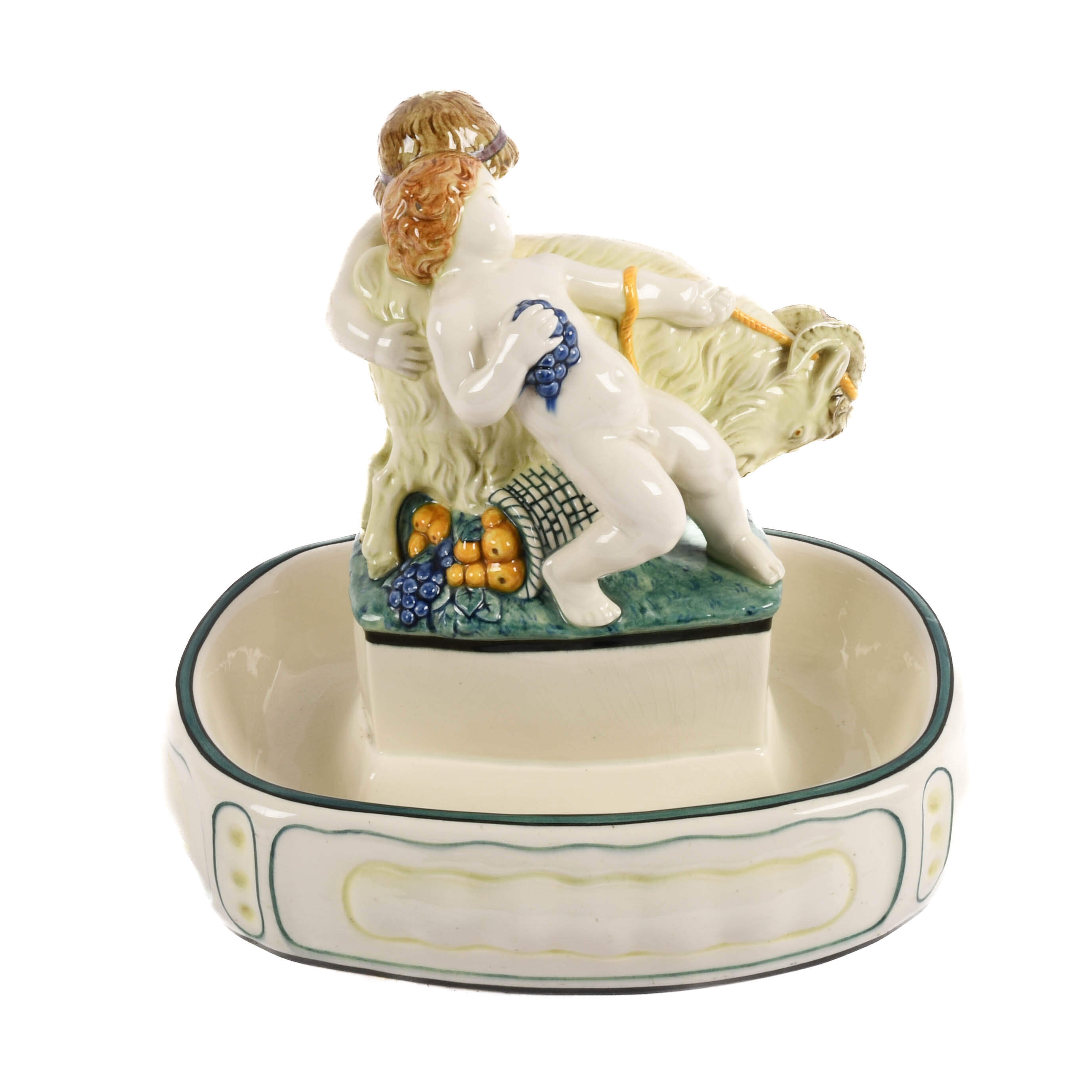 Jugendstil Art Nouveau Ram and Cherubs Figural Centerpiece-2