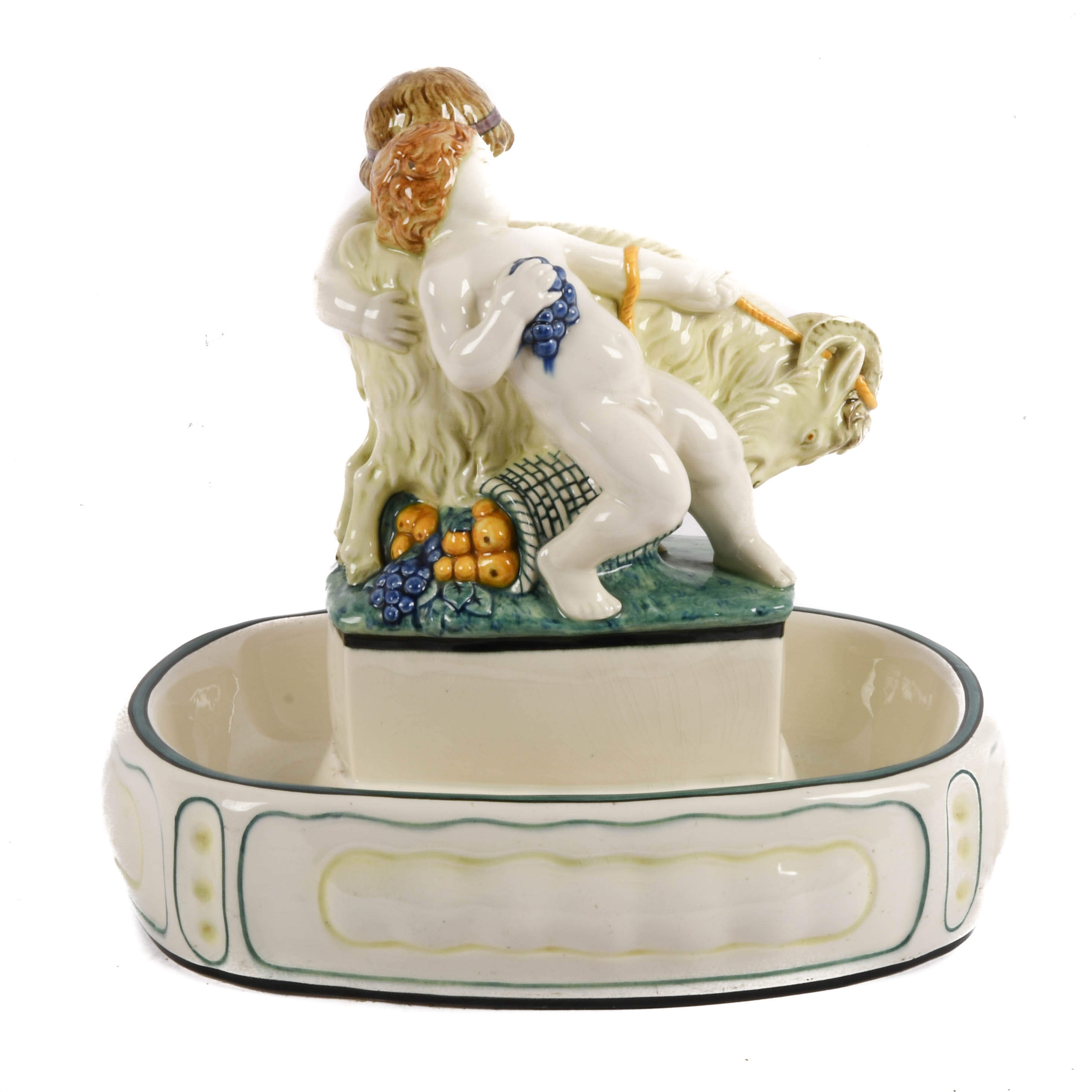 Jugendstil Art Nouveau Ram and Cherubs Figural Centerpiece-1