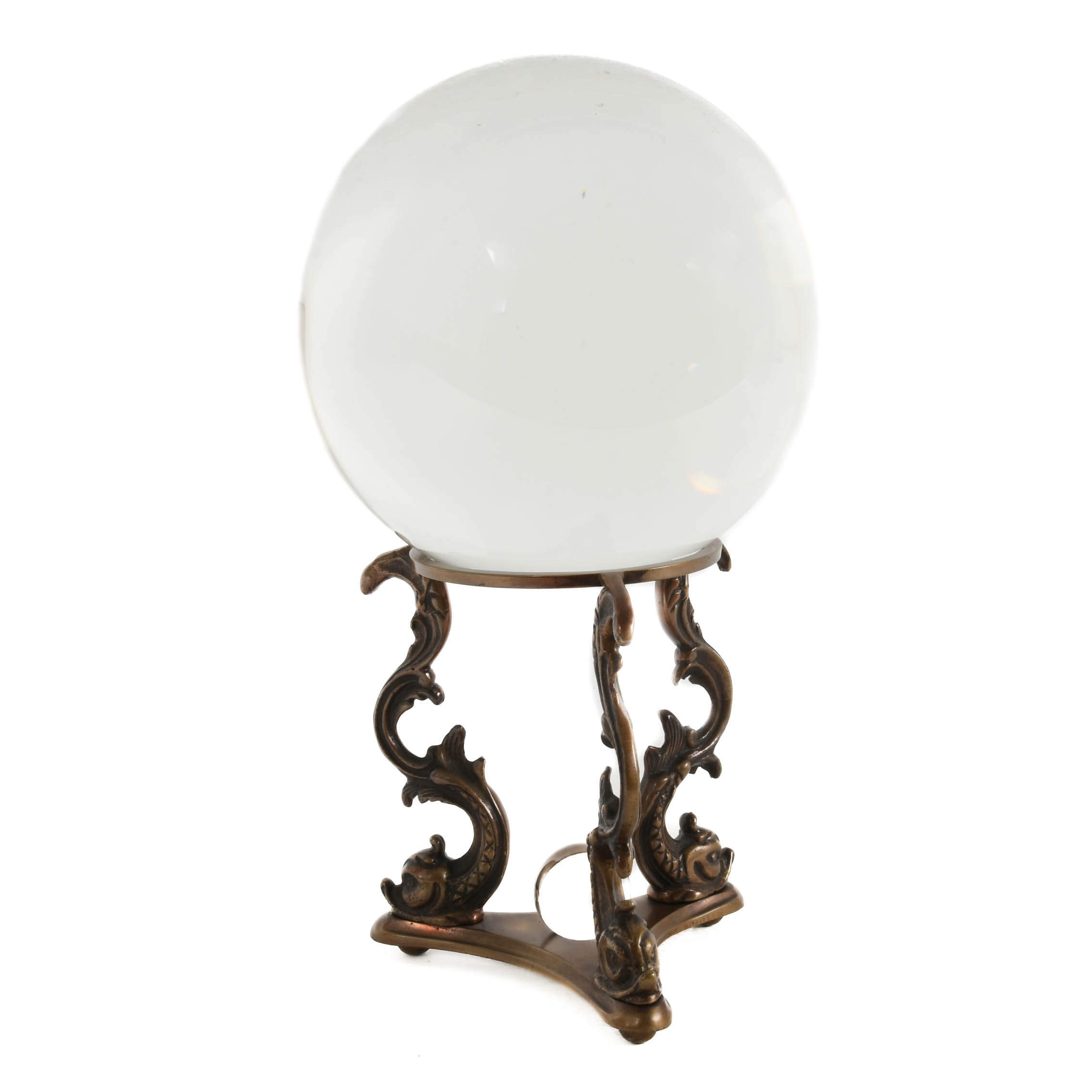 Crystal Ball with Dolphin Stand-3