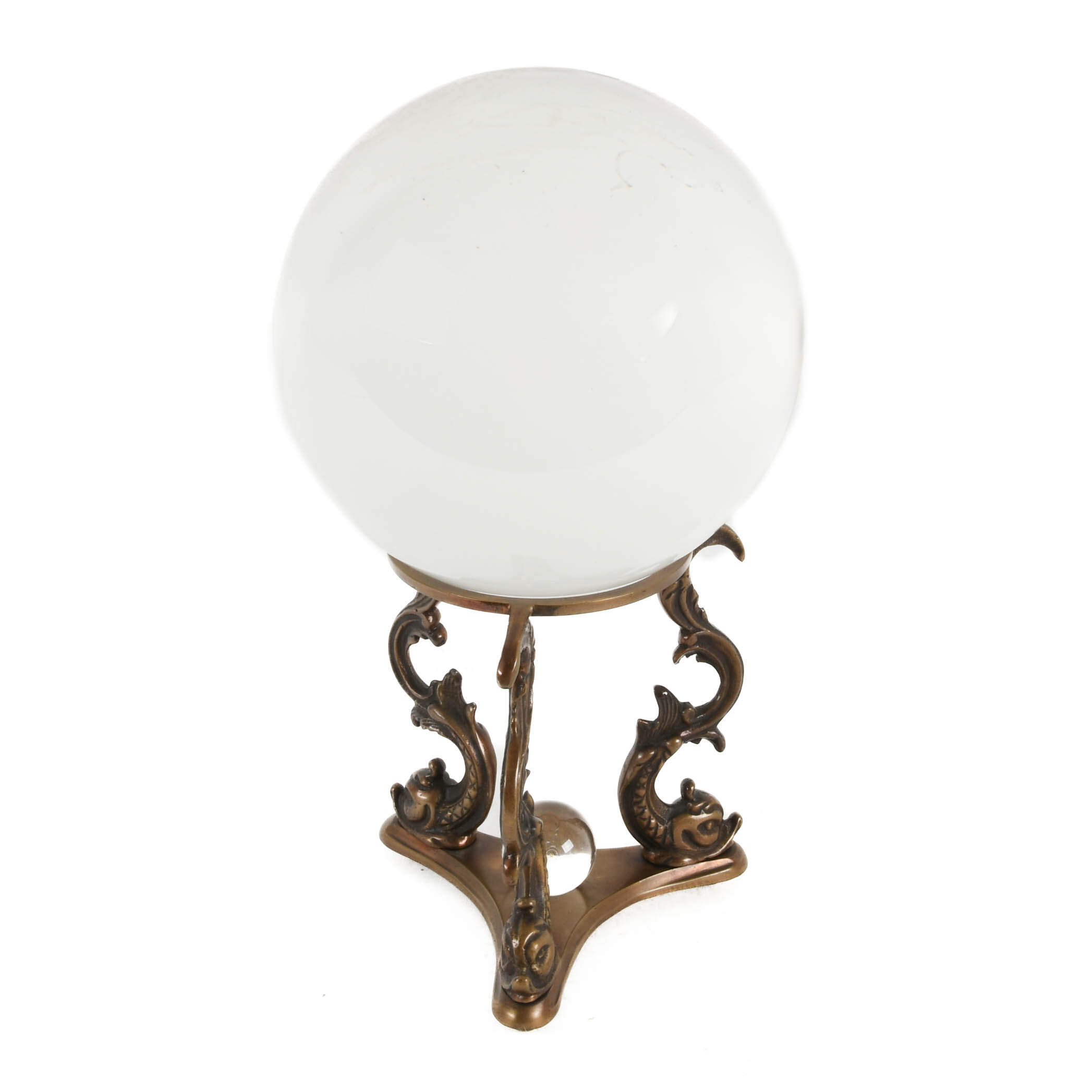 Crystal Ball with Dolphin Stand-2