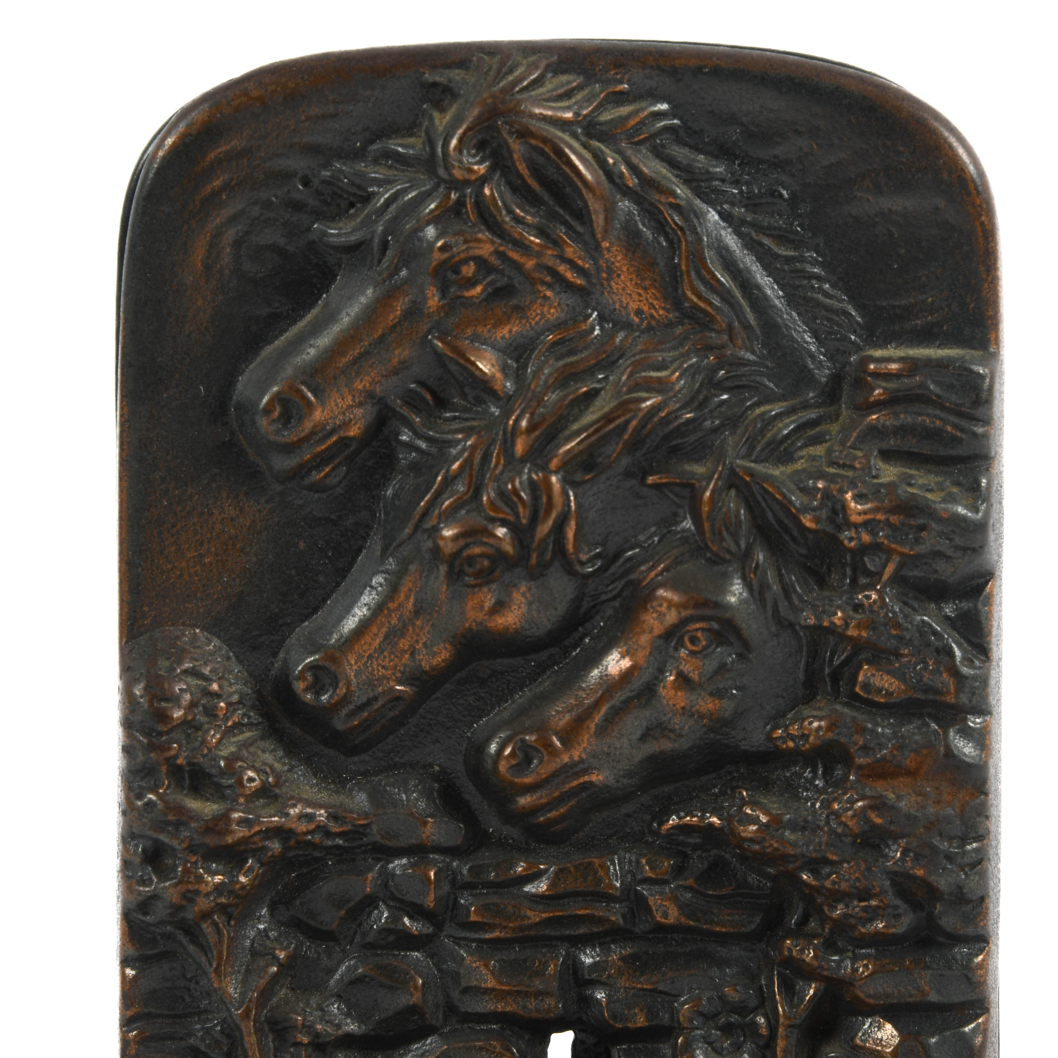 Art Deco Era Cast Iron Horse Motif Bookends-3
