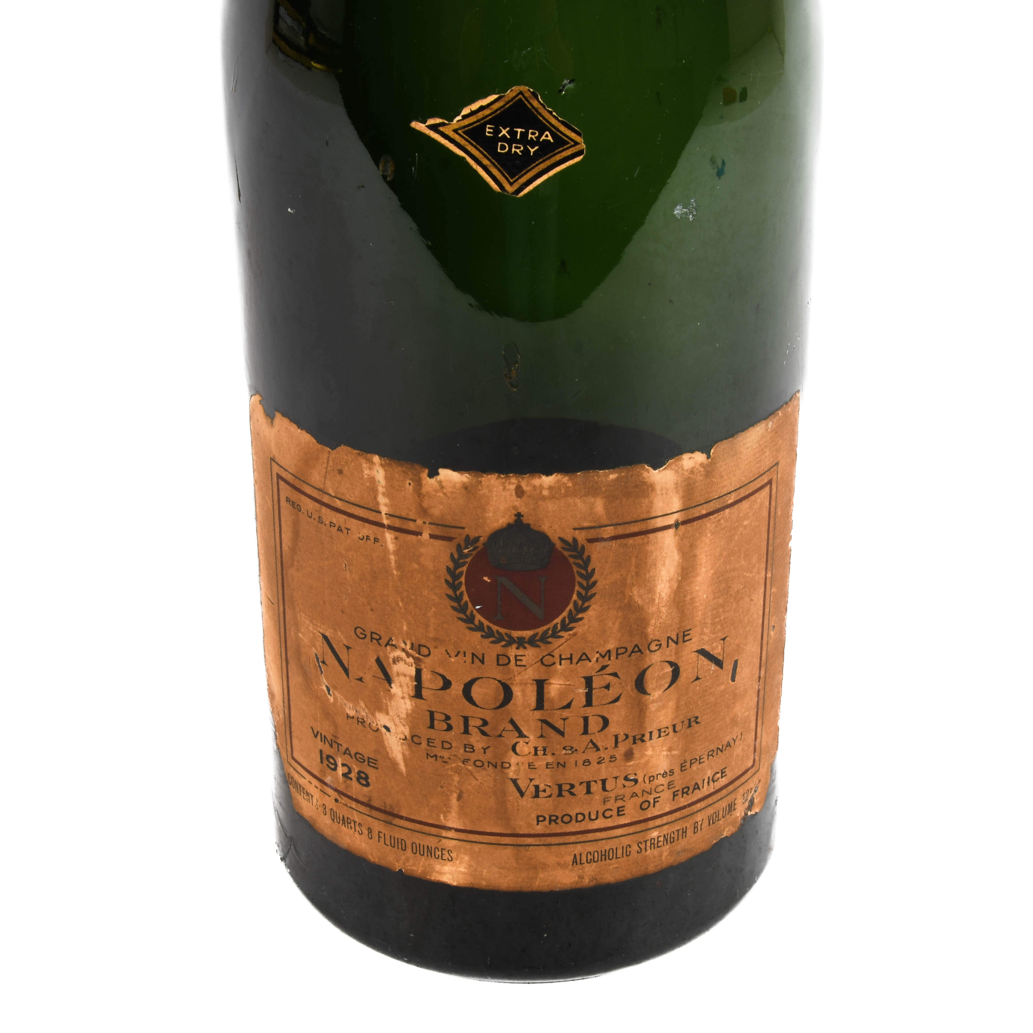 Antique 1928 Napoleon Brand Champagne Dummy Bottle-3