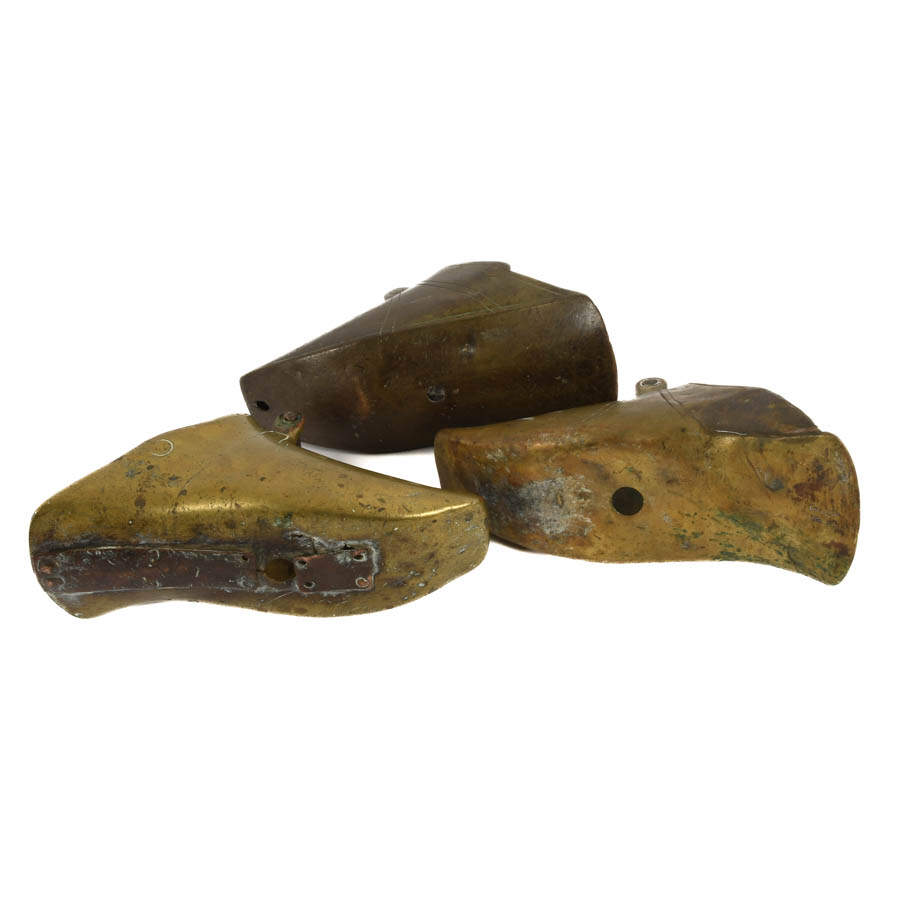 Grouping of Three Vintage Brass Stirrups-6