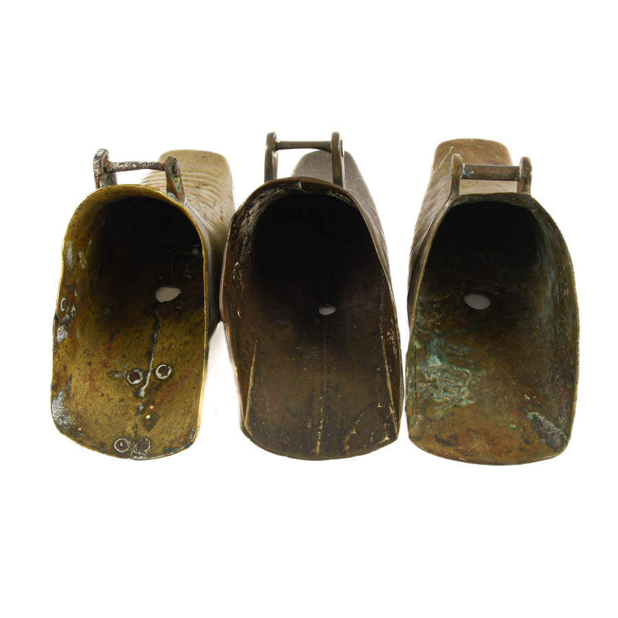 Grouping of Three Vintage Brass Stirrups-5