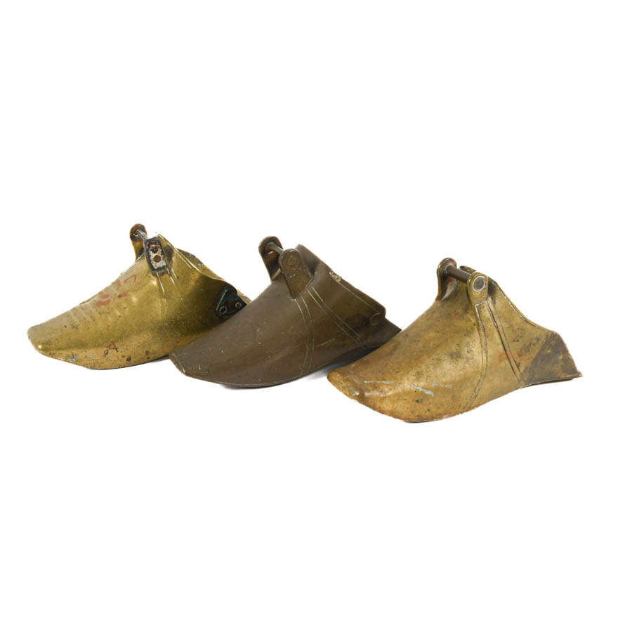 Grouping of Three Vintage Brass Stirrups-3
