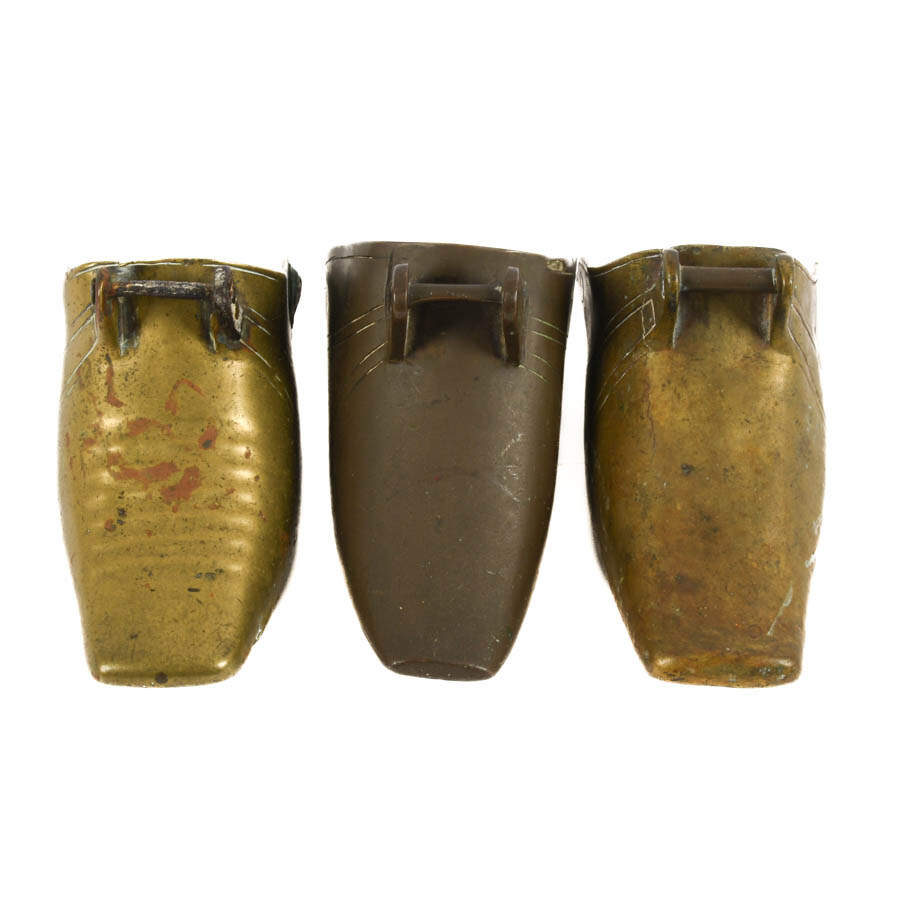 Grouping of Three Vintage Brass Stirrups-1