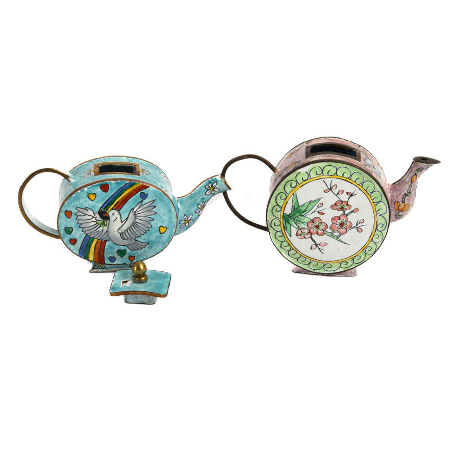 Collection of Miniature Porcelain Teapots-6