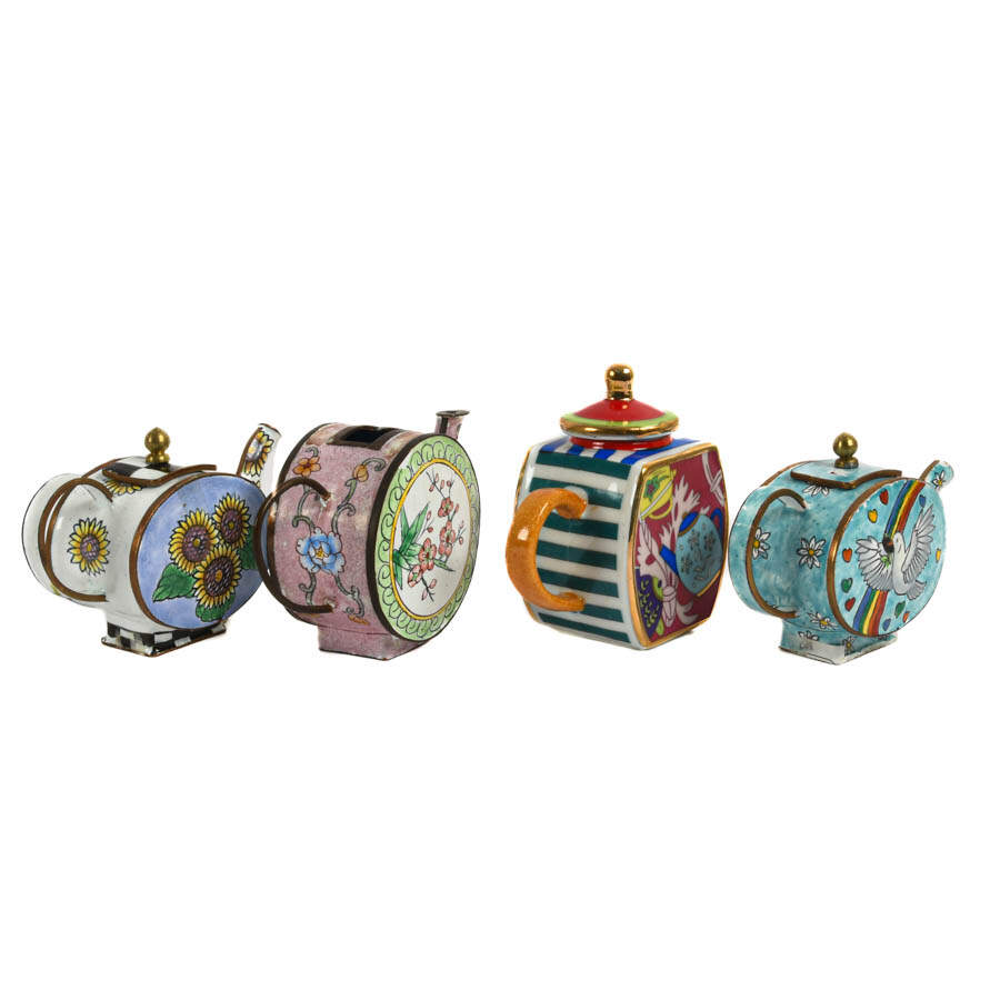 Collection of Miniature Porcelain Teapots-3