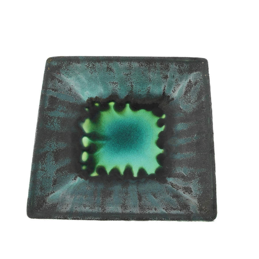 Mid-Century Square Art Pottery Tray-3