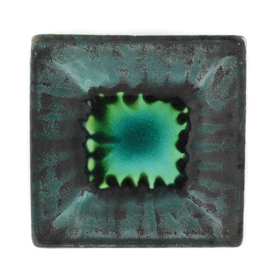 Mid-Century Square Art Pottery Tray-1
