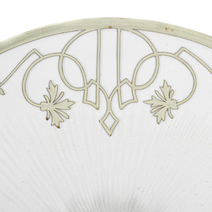 Art Nouveau Glass Trivet with Silver Overlay-5