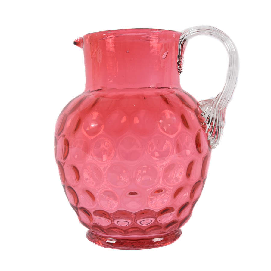 Victorian Cranberry Coin Dot Jug-1