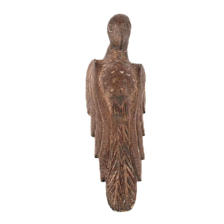 Carved Wood Figural Bird Wall Sconce-6