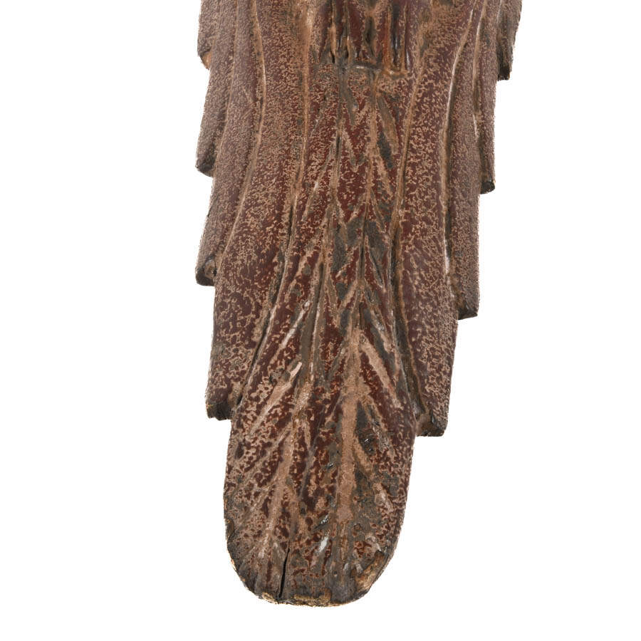 Carved Wood Figural Bird Wall Sconce-4