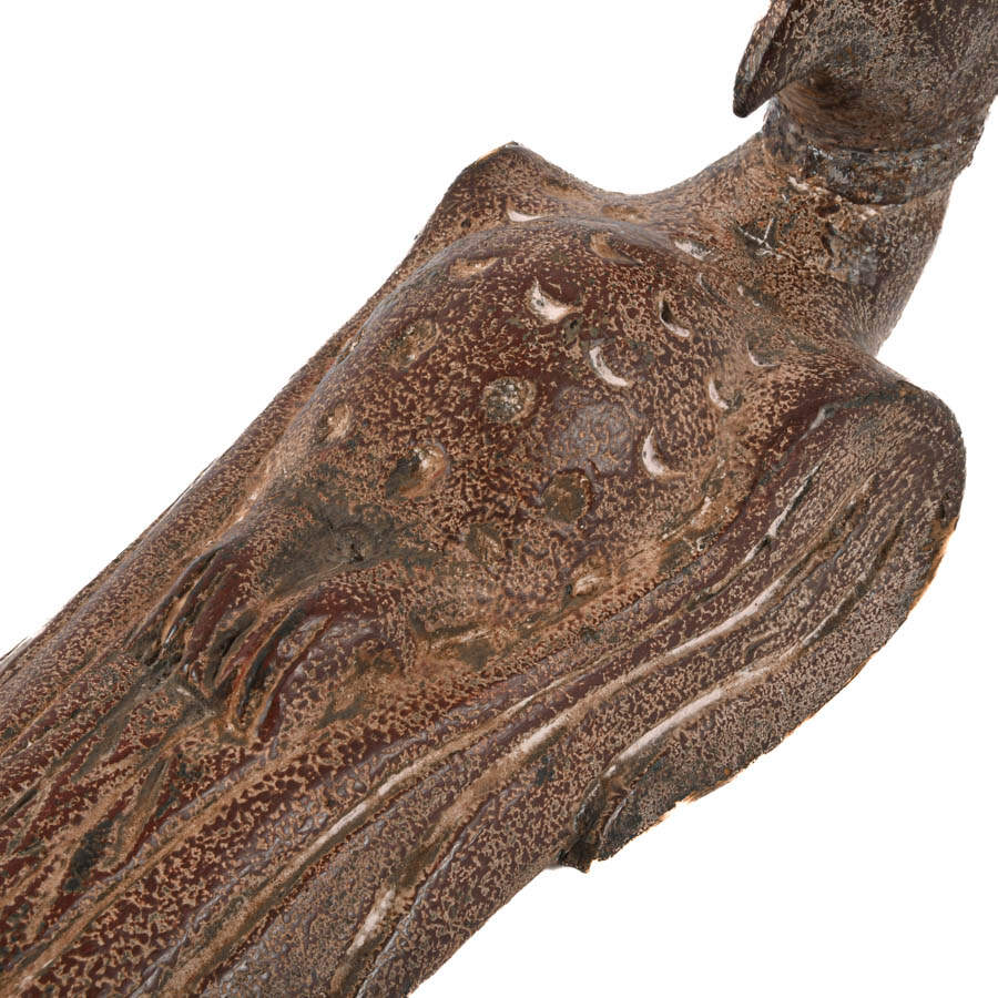 Carved Wood Figural Bird Wall Sconce-3