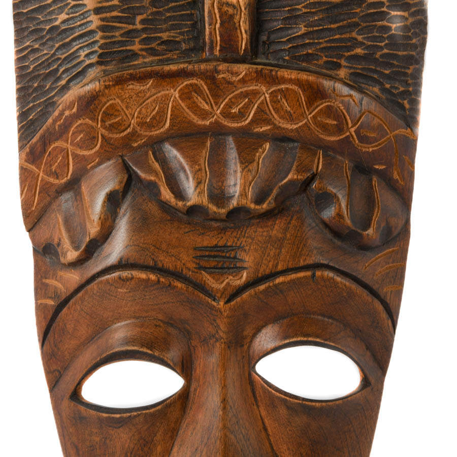 Large Carved Wood African Mask-5