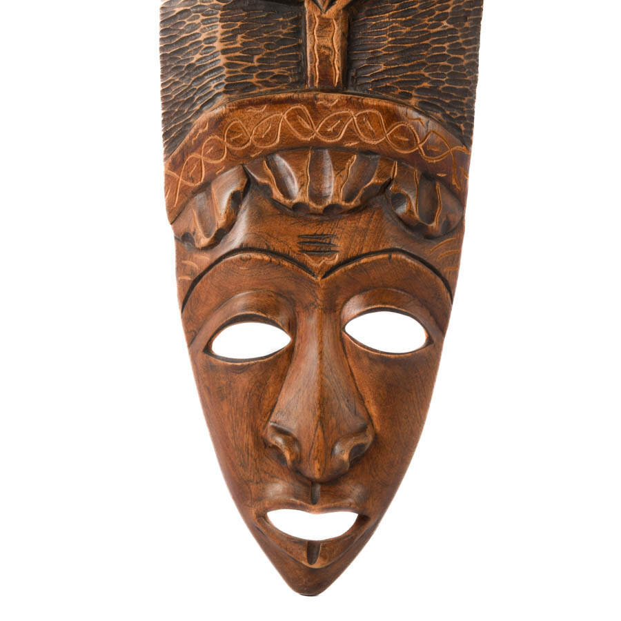 Large Carved Wood African Mask-4