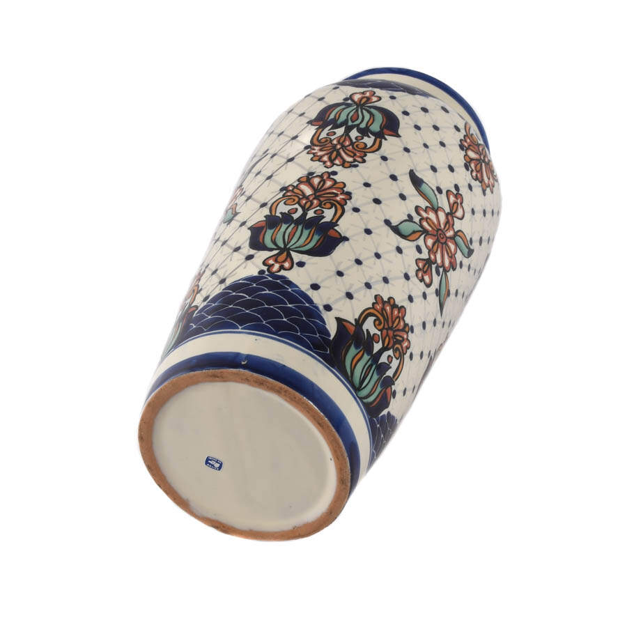 Talavera-Style Mexican Pottery Vase-5