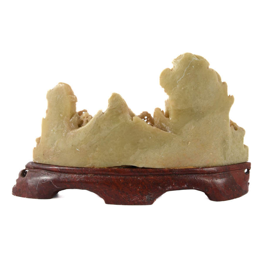 Chinese Carved Soapstone Landscape Sculpture-6
