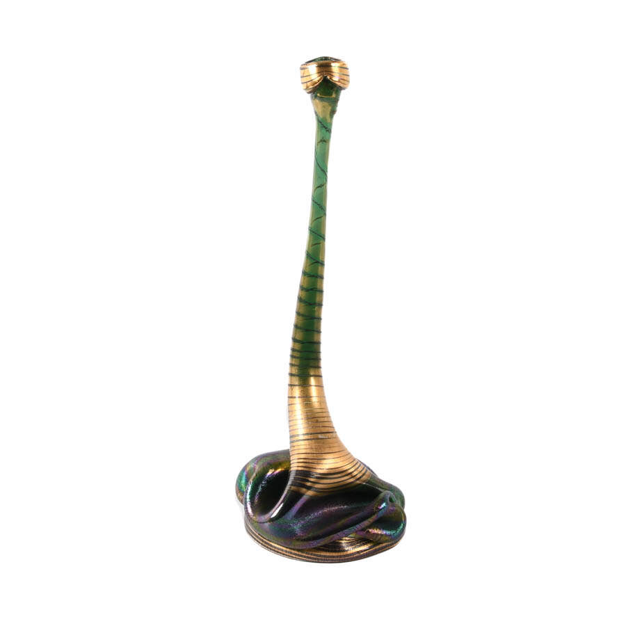 Vera Walther Iridescent Abstract Art Glass Vase-1